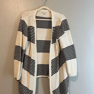 Westport Black and White Striped Cardigan